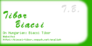 tibor biacsi business card